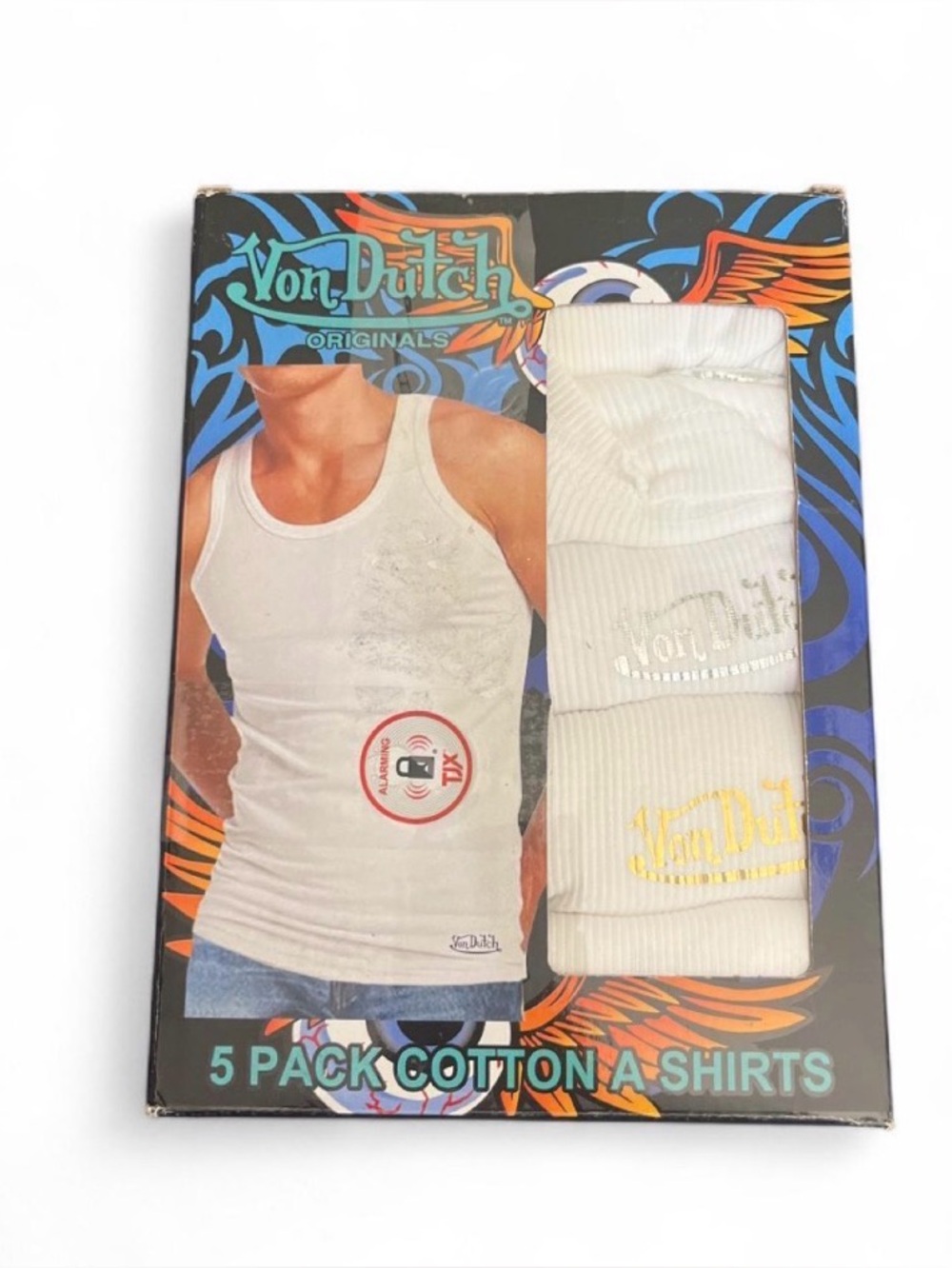Von Dutch Men’s White Cotton Tank Top 5-Pack